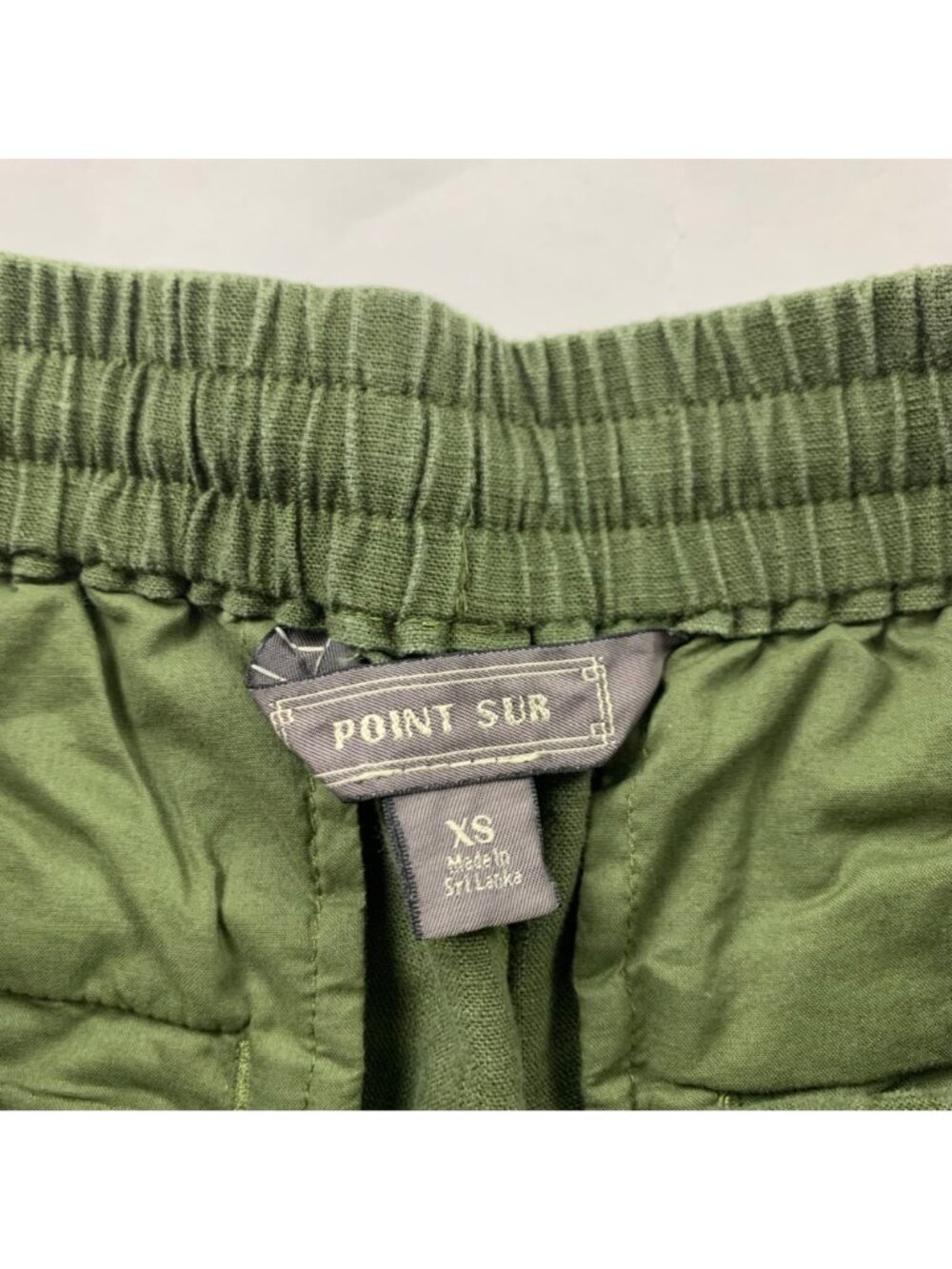 J. Crew Point Sur Dark Green Linen Blend Pull On Shorts XS - Picture 2 of 4